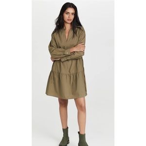 Rails Tiered Long Sleeve Ivy Dress in Moss